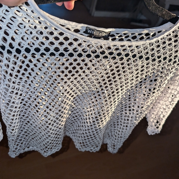 🛍️4 For $15🛍️White Cropped Short Sleeve Blouse *New With Out Tags* - Picture 4 of 9